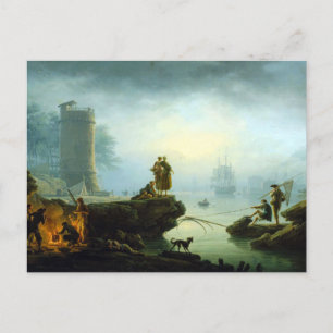 Cartão Postal Manhã de Claude-Joseph Vernet