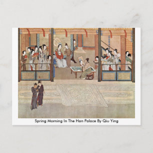 Cartão Postal Manhã De primavera No Palácio De Han Por Qiu Yin