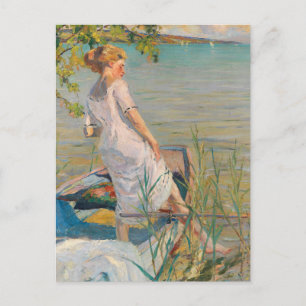 Cartão Postal Manhã de Verão no Lago Starnberg   Edward Cucuel