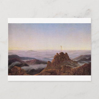 Cartão Postal Manhã em Riesengebirge - Caspar David Friedrich