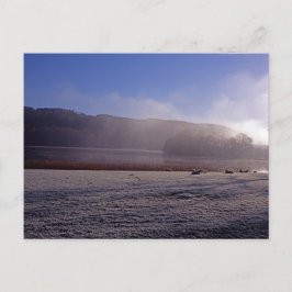 Cartão Postal Manhã fria de inverno Esthwaite Water Inglaterra
