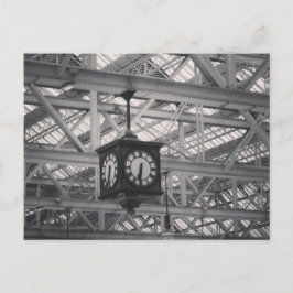 Cartão Postal Manhã na estação central de Glasgow