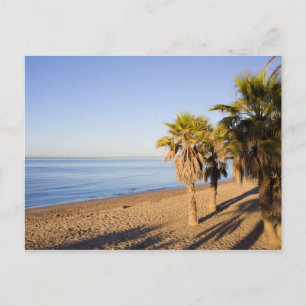 Cartão Postal Manhã na praia de Marbella, na Espanha