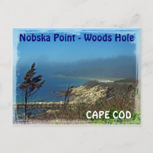 Cartão Postal Manhã Nebulosa no Ponto Nobska - Cape Cod MA