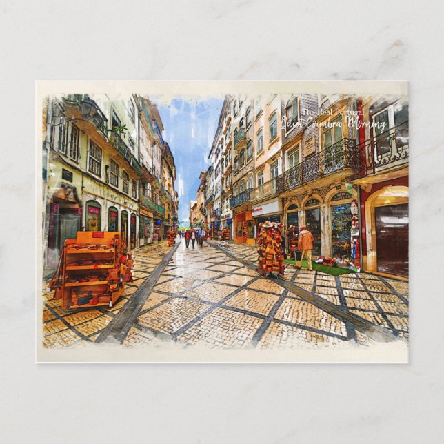 Cartão Postal Manhã Quieta Coimba - O Real Portugal (Frente)