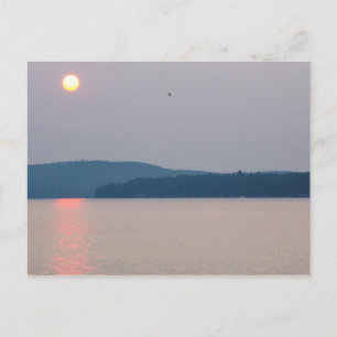 Cartão Postal Manhã Sobre Elk Lake, Michigan