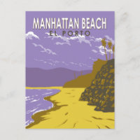 Manhattan Beach California Viagem Art Vintage