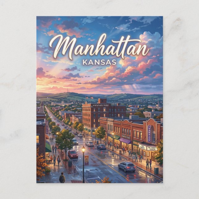 Cartão Postal Manhattan Kansas (Frente)