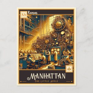 Cartão Postal Manhattan, Kansas   Vintage