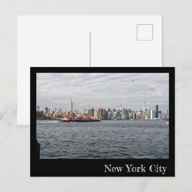 Cartão Postal Manhattan, Nova Iorque postal (Frente/Verso)