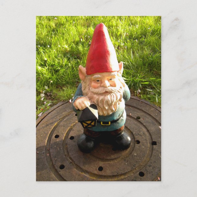 Cartão Postal Manhole Gnome (Frente)