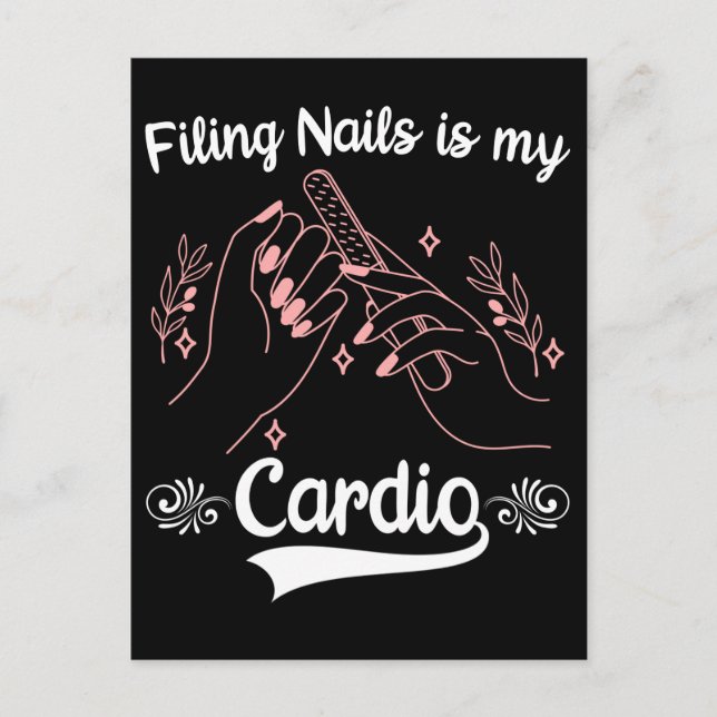 Cartão Postal Manicurista de arquivamento de unhas do Nail Tech  (Frente)