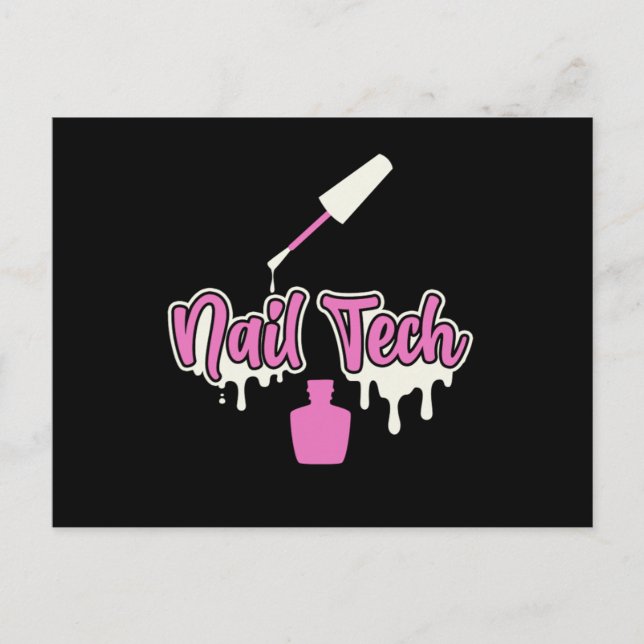 Cartão Postal Manicurista Nail Tech Polonês Color Beauty Pedicur (Frente)