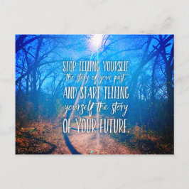 Cartão Postal Manifeste a sua citação Inspiracional de Destino