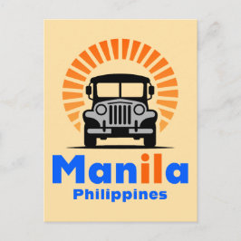 Cartão Postal Manila Filipinas Sudeste Asiático
