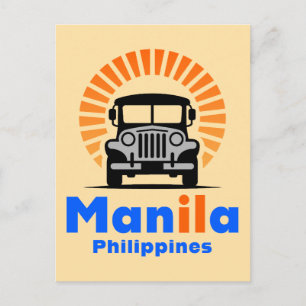 Cartão Postal Manila Filipinas Sudeste Asiático