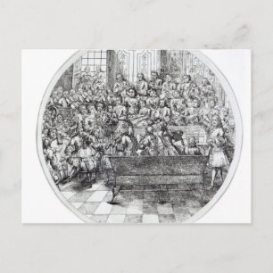 Cartão Postal Manipulação conduzindo uma oratória, c.1740