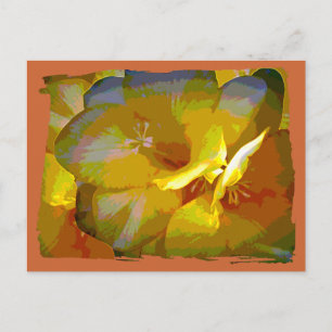 Cartão Postal Manipulação digital de Freesia amarela