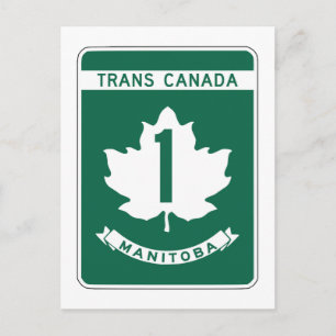 Cartão Postal Manitoba, Sinal de Estrada Trans-Canadá