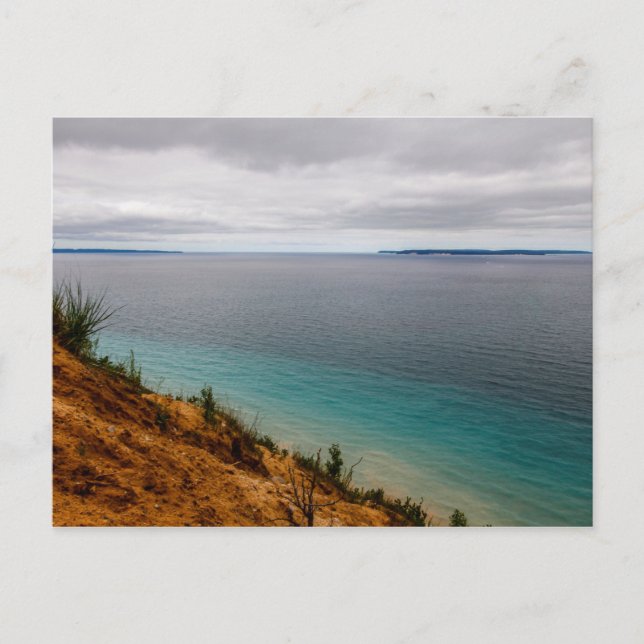 Cartão Postal Manitou Islands Seen from Pyramid Point, Michigan (Frente)