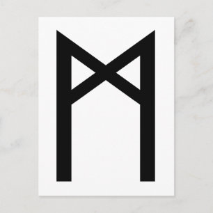 CARTÃO POSTAL MANNAZ RUNE