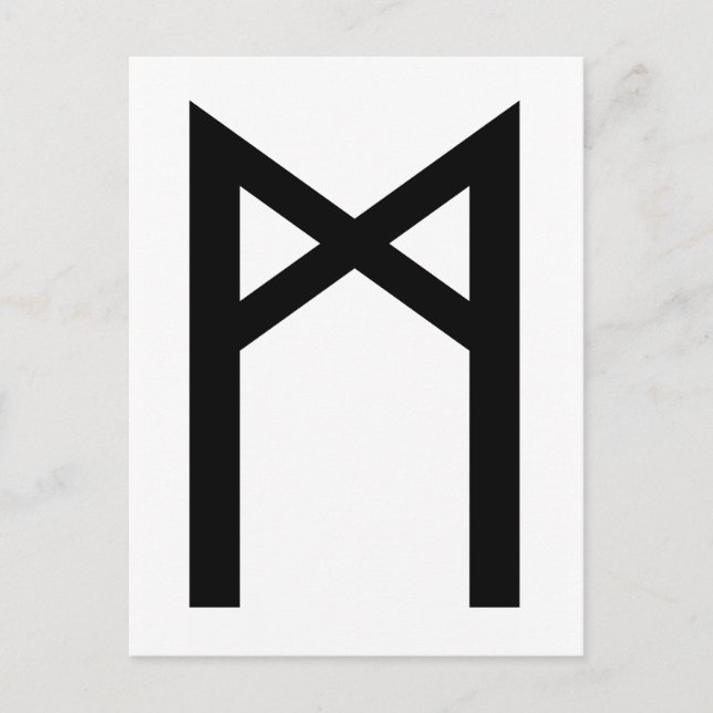 CARTÃO POSTAL MANNAZ RUNE (Frente)