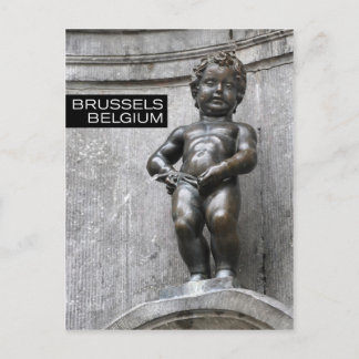 Cartão Postal Manneken Pis em Bruxelas Bélgica