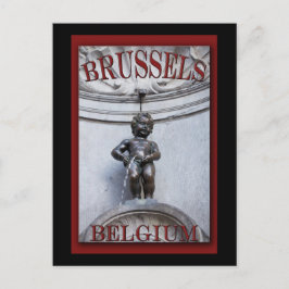 Cartão Postal Mannekin Pis em Bruxelas