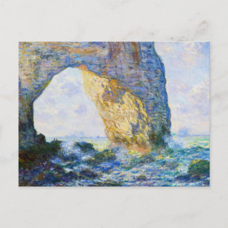 Cartão Postal Manneport, Rock Arch Oeste de Etretat Monet