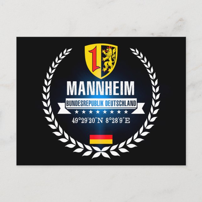 Cartão Postal Mannheim (Frente)
