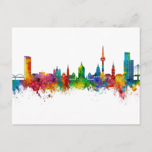 Cartão Postal Mannheim Germany Skyline