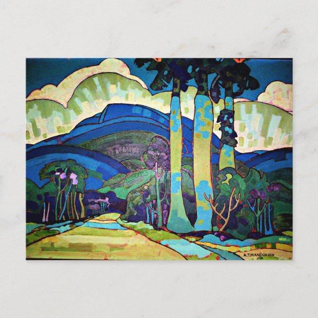 Cartão Postal Manookian - Paisagem Havaiana (Frente)