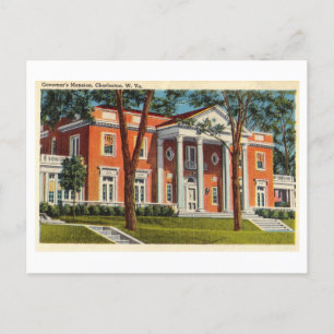 Cartão Postal Mansão governador em Charleston, Virgínia Ocidenta
