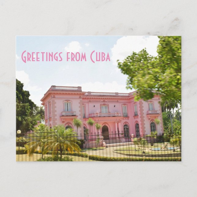 Cartão Postal Mansão Rosa Cuba (Frente)