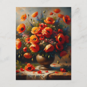 Cartão Postal Mantendo contato Papagaios vermelhos