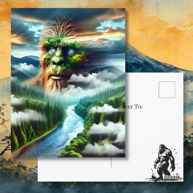 Cartão Postal Mantendo contato | Pé Grande Azul (Criador carregado)