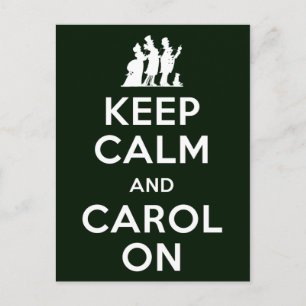 Cartão Postal Mantenha a Calma e Cante Natal