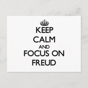 Cartão Postal Mantenha a calma e concentre-se em Freud