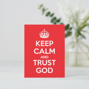 Cartão Postal Mantenha a Calma e Confie em Deus