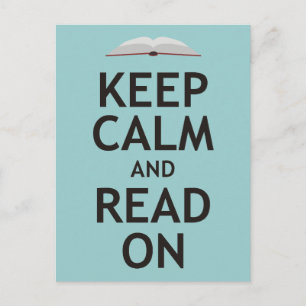 Cartão Postal Mantenha a Calma e Continue Lendo