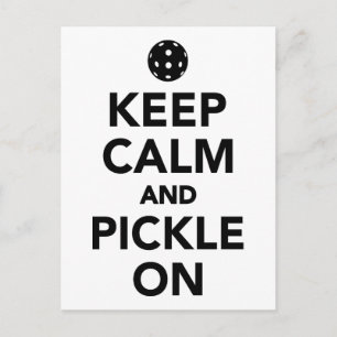Cartão Postal Mantenha a calma e escolha no Pickleball
