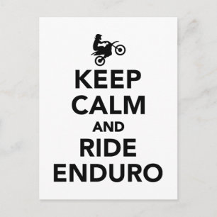 Cartão Postal Mantenha a calma e monte o Enduro