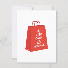 Cartão Postal Mantenha a calma e vá Comprar (saco2)