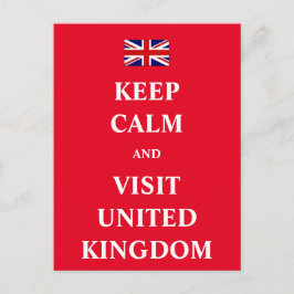 Cartão Postal Mantenha a calma e visite o Reino Unido
