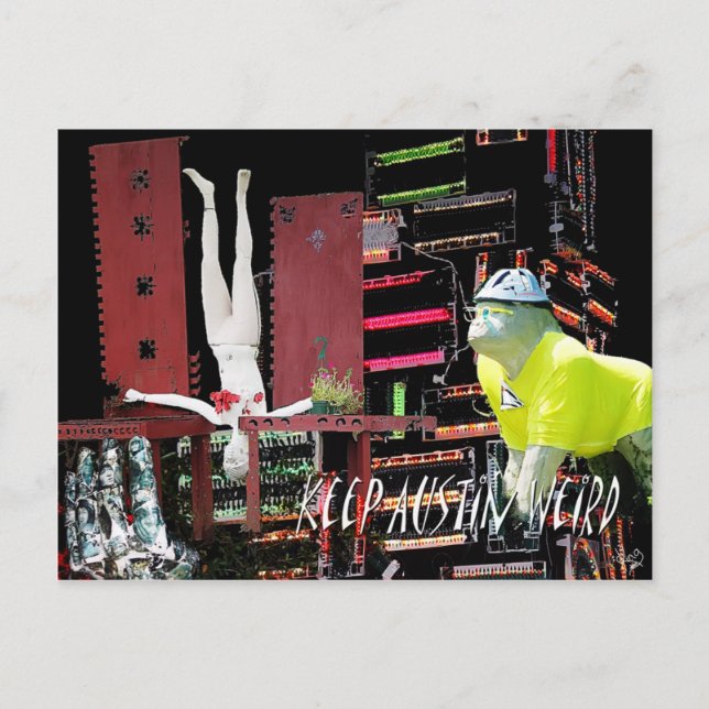 Cartão Postal Mantenha Austin estranho, Austin, TX (Frente)