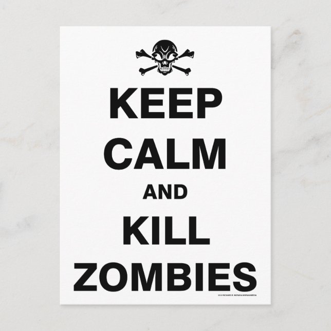 Cartão Postal Mantenha calma (Frente)