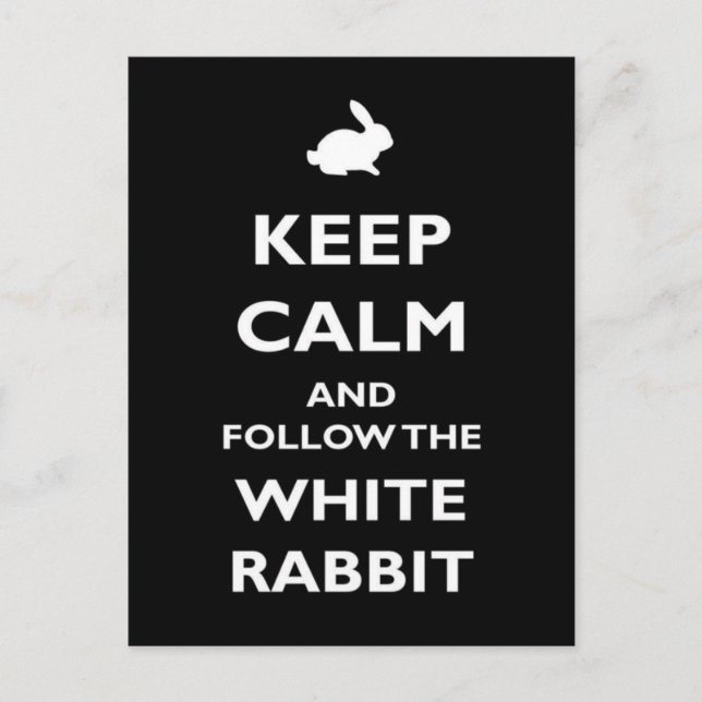 Cartão Postal mantenha calma (Frente)