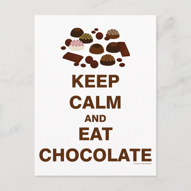 Cartão Postal Mantenha calma e (Frente)