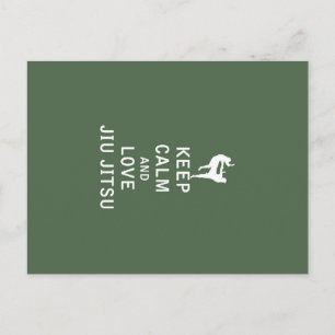 Cartão Postal Mantenha calma e ame Jiu Jitsu