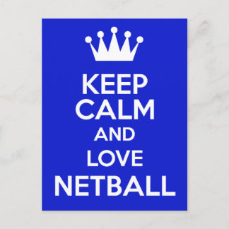 Cartão Postal Mantenha Calma E Ame O Netball